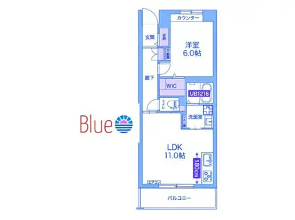 リージュ(1LDK/2階)の間取り写真