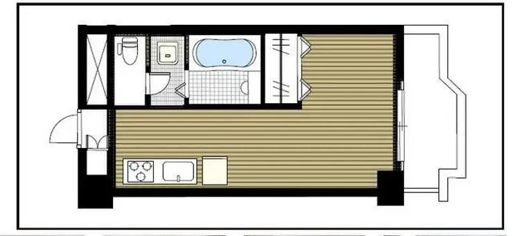 築地永谷コーポラス 2階階 間取り