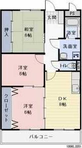 LIMPIA八千代(3DK/3階)の間取り写真