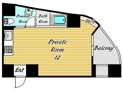 是空DOSHIN(ワンルーム/8階)の間取り写真