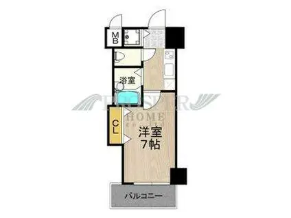 CITY SPIRE布施(1K/9階)の間取り写真