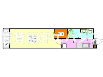 グランメール(1K/2階)の間取り写真