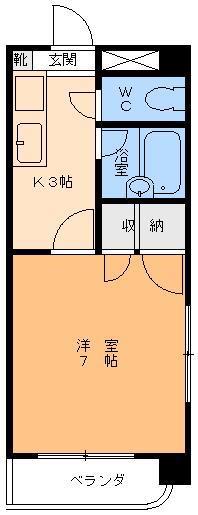 平和コーポ(1K/2階)の間取り写真