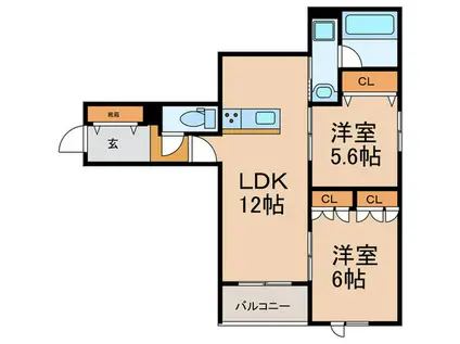 HEBEL MAISON 野江(2LDK/3階)の間取り写真