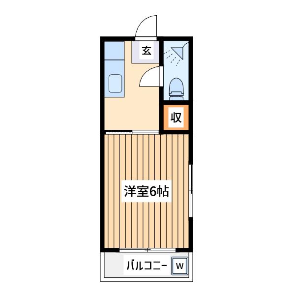 上原コーポラス(1K/3階)の間取り写真