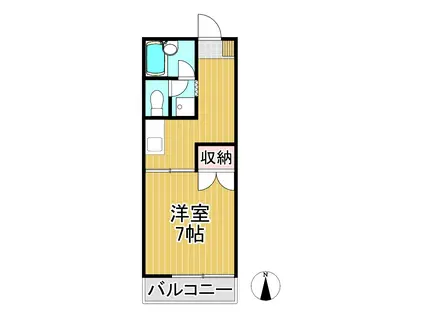 サンヒルズ荘島(1K/2階)の間取り写真