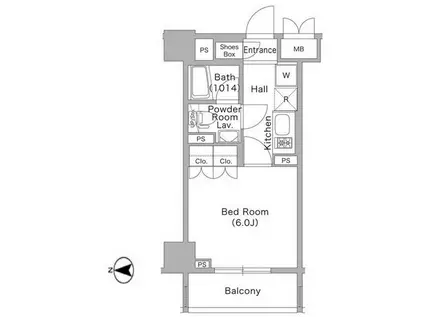 コンフォリア文京春日(1K/8階)の間取り写真