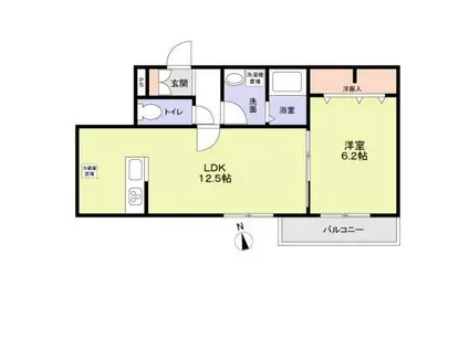 CASA LUCIDA(1LDK/3階)の間取り写真