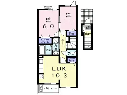 ミューズ(2LDK/2階)の間取り写真