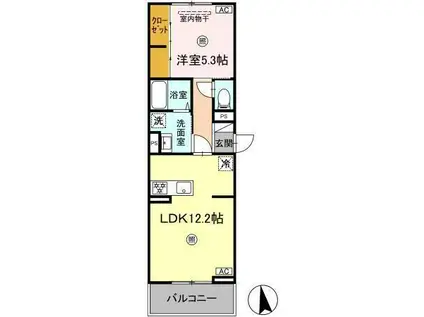 PREMILIFE新川(1LDK/3階)の間取り写真