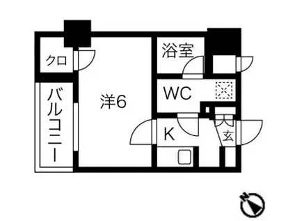 エクシム西巣鴨(1K/4階)の間取り写真