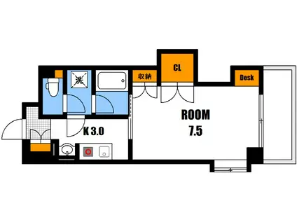 KSB 祇園(1K/9階)の間取り写真