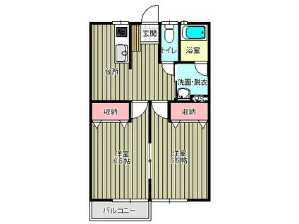 サンハイツこがね(2K/2階)の間取り写真