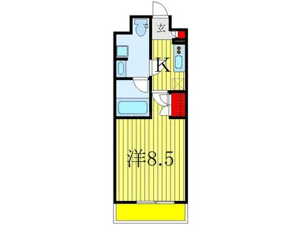 メゾンボヌール(1K/5階)の間取り写真