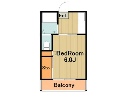 ビバーチェ カノン(1K/2階)の間取り写真