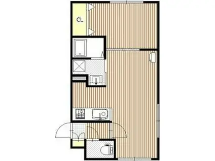 クレア本郷通(1LDK/1階)の間取り写真