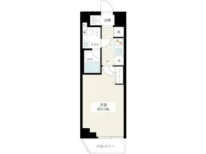 HYS CRECER 清澄白河(1K/3階)の間取り写真