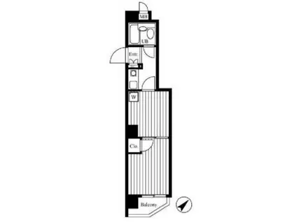 セントヒルズ三軒茶屋(2K/5階)の間取り写真