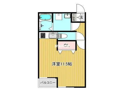 レアルノアール(ワンルーム/2階)の間取り写真