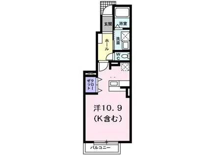 アル・デ・ジェニー(1K/1階)の間取り写真