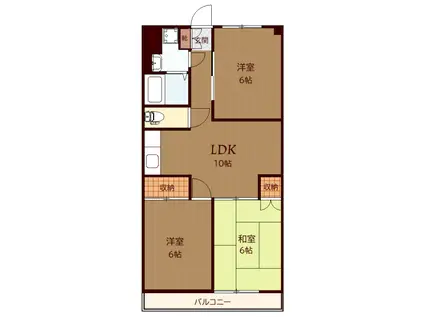 アクティーコーポ(3LDK/2階)の間取り写真