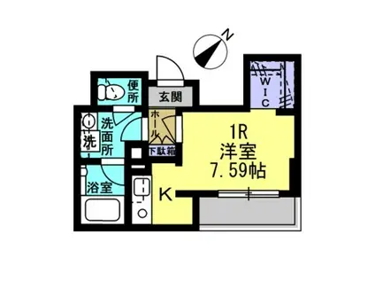 シャーメゾン鶴見弐番館(ワンルーム/3階)の間取り写真
