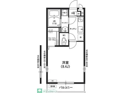 リブリ・ルキア(1K/3階)の間取り写真