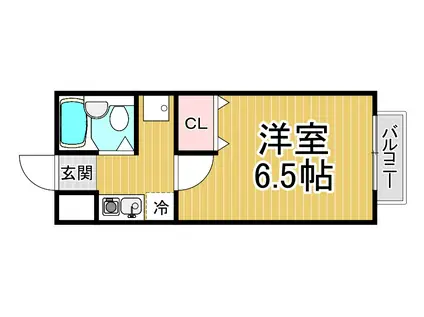 池住マンション(1K/1階)の間取り写真