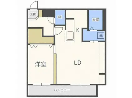 デュペールN28(1LDK/4階)の間取り写真