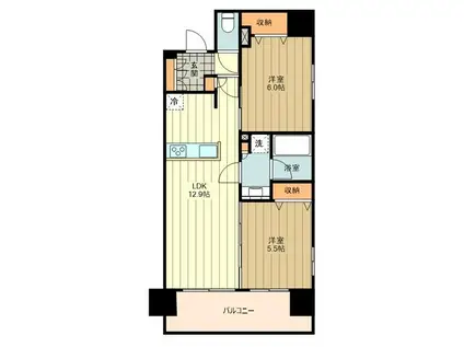 ラグゼナ八王子横山町(1LDK/7階)の間取り写真