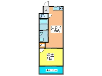 Mプラザ城東弐番館(1LDK/7階)の間取り写真