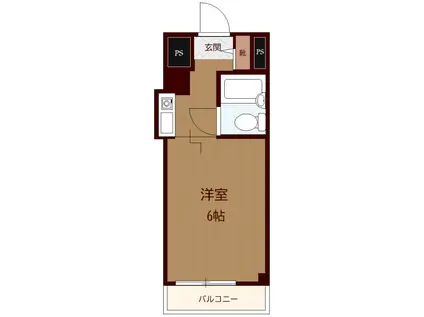 スカイガーデン(ワンルーム/8階)の間取り写真