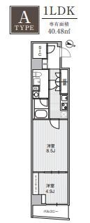WEAVE BASE -ITABASHI HONCHO 板橋本町(1LDK/10階)の間取り写真