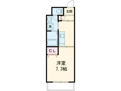 アルファルファA(1K/2階)の間取り写真