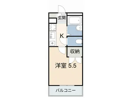 大橋マンション(1K/2階)の間取り写真