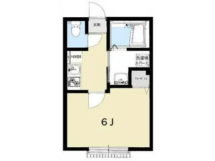 サンズパーク六実(1K/2階)の間取り写真