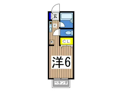 AXIA-II(1K/2階)の間取り写真