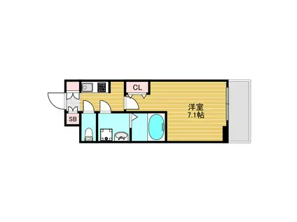 S-RESIDENCE新大阪GARDEN(1K/8階)の間取り写真