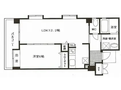メゾンプアラニ(1LDK/2階)の間取り写真