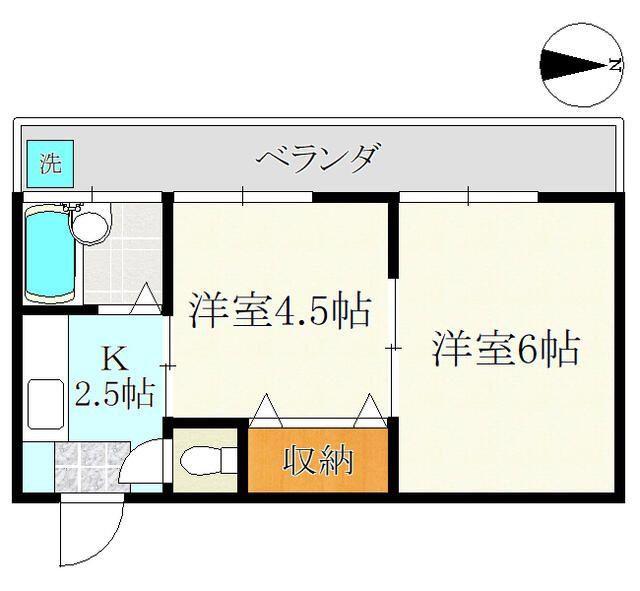 和幸マンション(2K/3階)の間取り写真