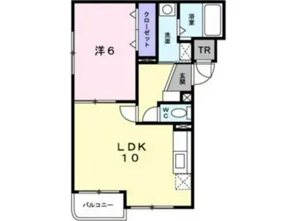 グレイシャス西麻生(1LDK/2階)の間取り写真