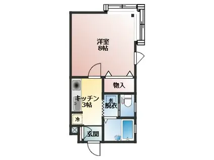 メゾン・ラ・リヴィエール(1K/1階)の間取り写真