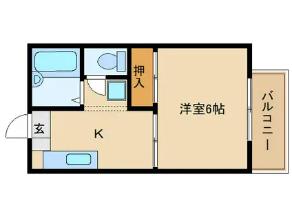 メゾンプルミエール(1DK/2階)の間取り写真