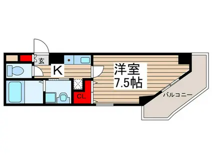 メモワール・サン(1K/2階)の間取り写真