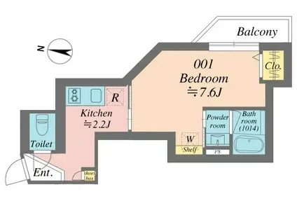GRANDE SHAKUJIIDAI(1K/1階)の間取り写真