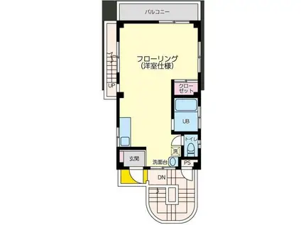 三栄ビル(ワンルーム/4階)の間取り写真