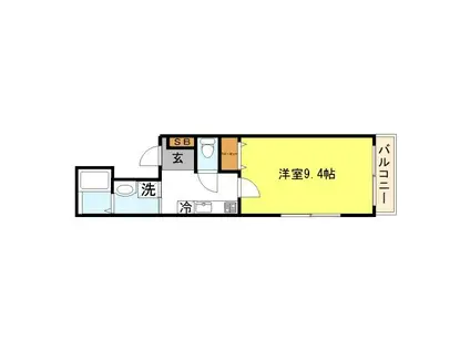フジパレス北加賀屋I番館(1K/3階)の間取り写真