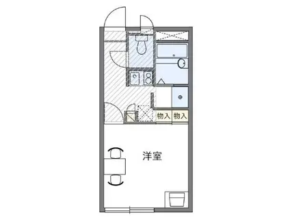 レオパレスアドミラブール(1K/2階)の間取り写真