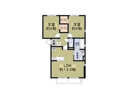 FOREST MAISON南草津N・E・W・S棟(2LDK/1階)の間取り写真