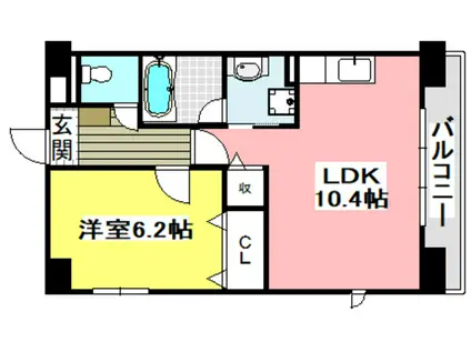 サクシード胤(1LDK/3階)の間取り写真